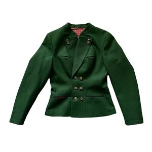 Vintage WENGER SALZBURGER TRACHTEN DIRNDL Wool Jacket Green Size 44 / Small